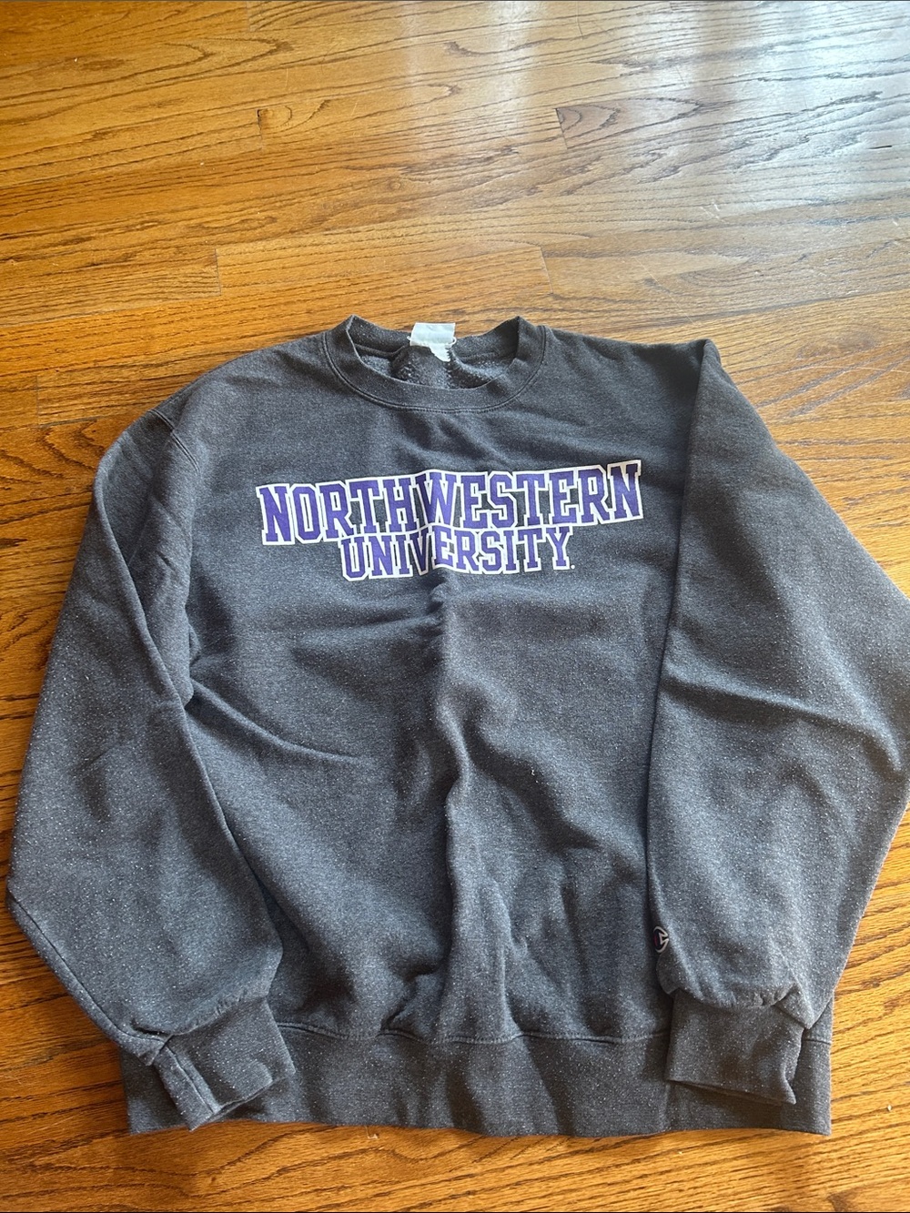 Vintage Northwestern University Men's Gray Crewneck Sweatshirt